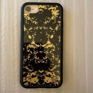 Black gold iPhone wild flower Cass 6/7/8